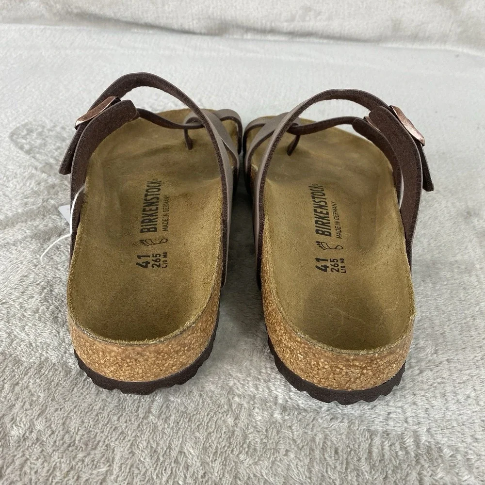 Birkenstock Mayari Sandals Womens US 10 EU 41 Mocca Birko-Flor Regular Fit NEW